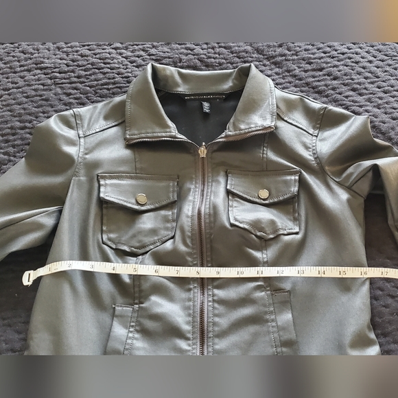 WHBM Grey coated denim jacket Size 4 - Picture 5 of 6